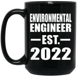 Environmental Engineer Established EST. 2022 - 15oz Coffee Mug Black