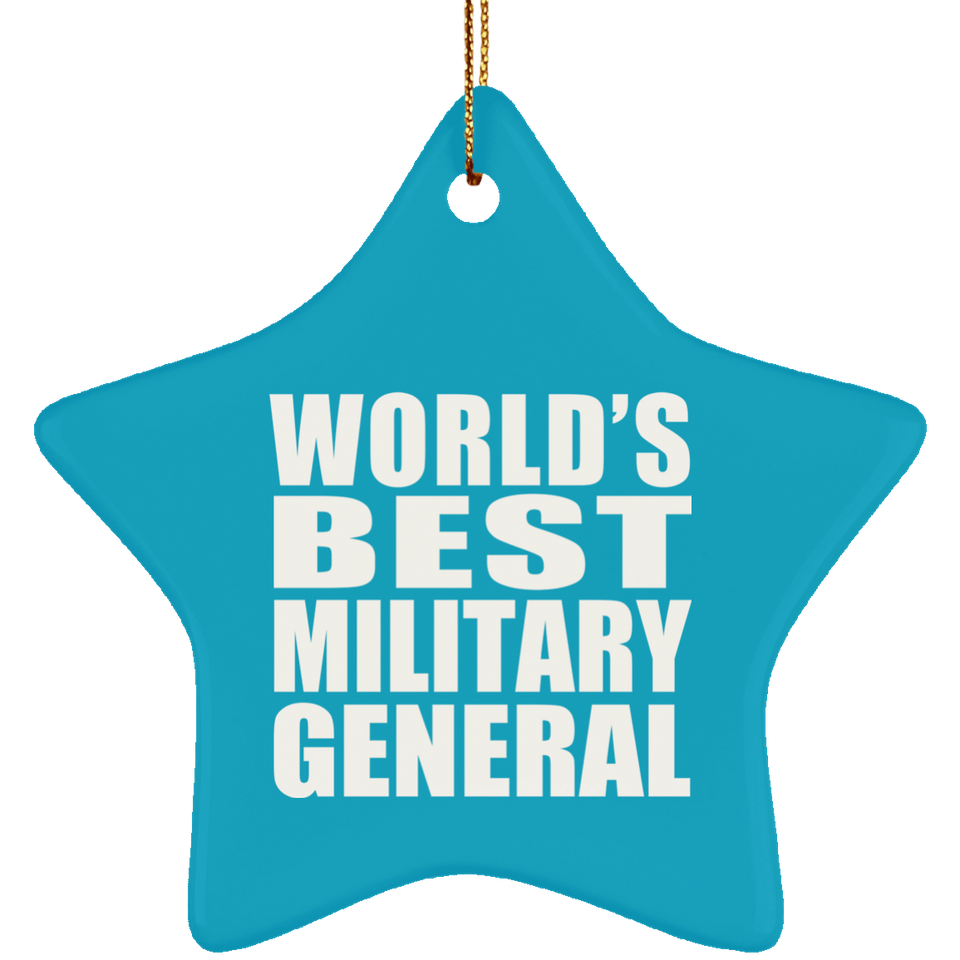 World's Best Military General - Star Ornament