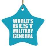 World's Best Military General - Star Ornament