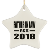 Father In Law Established EST. 2018 - Star Ornament