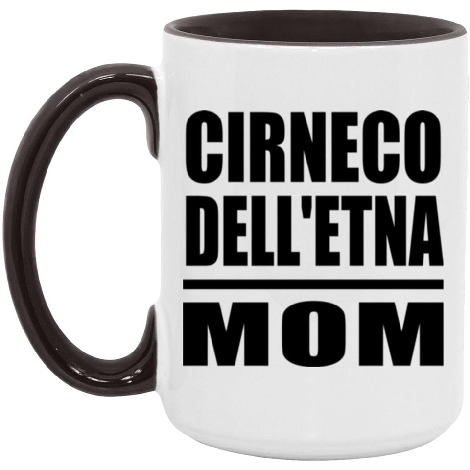 Cirneco Dell'etna Mom - 15oz Accent Mug Black