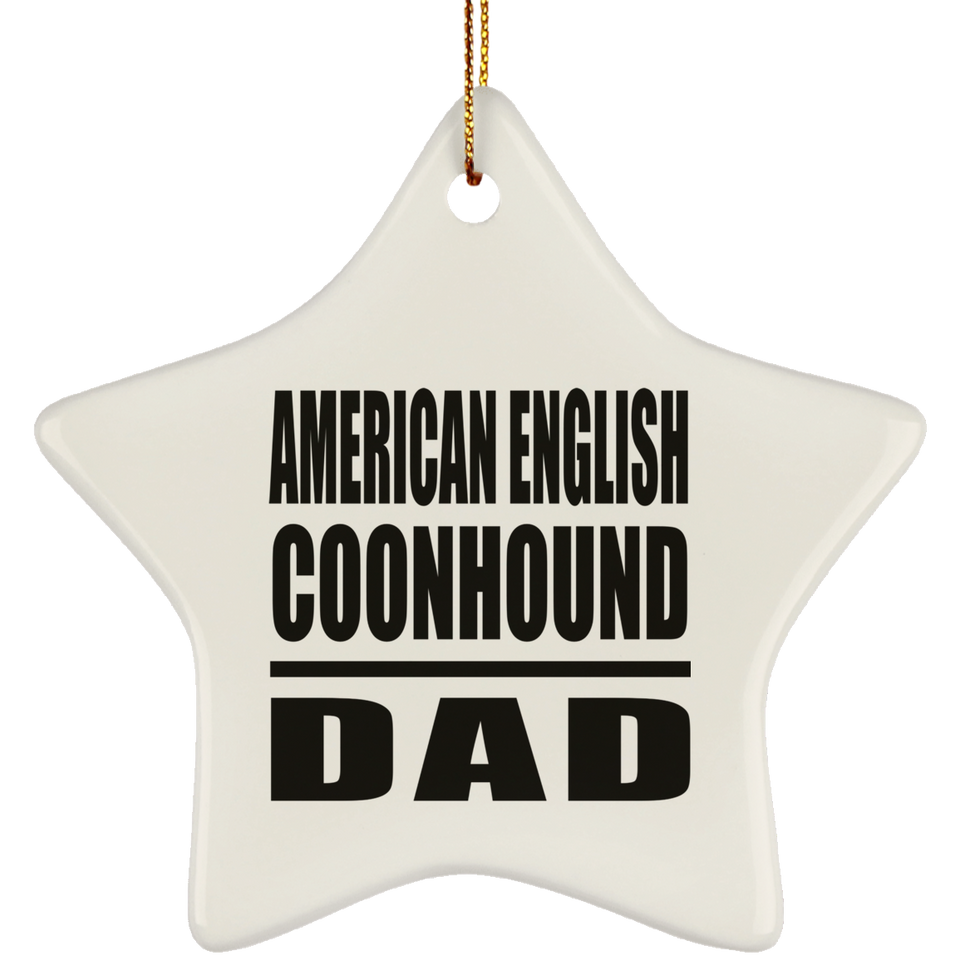 American English Coonhound Dad - Star Ornament