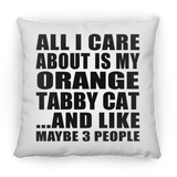 All I Care About Is My Orange Tabby Cat - Throw Pillow