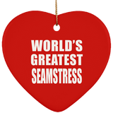 World's Greatest Seamstress - Heart Ornament
