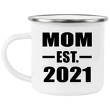 Mom Established EST. 2021 - 12oz Camping Mug