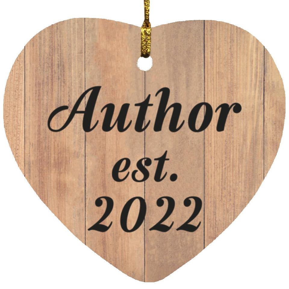 Author Established Est. 2022 - Heart Ornament C