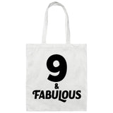 9th Birthday 9 & Fabulous - Tote Bag White