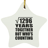 36th Anniversary Square Root of 1296 Years Who's Counting - Star Ornament