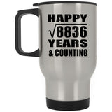Happy 94th Anniversary Square Root of 8836 Years & Counting - Silver Travel Mug