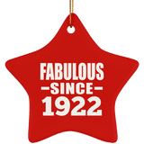 102nd Birthday Fabulous Since 1922 - Star Ornament