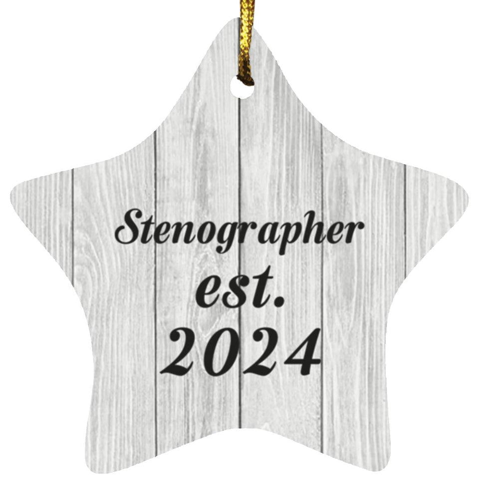 Stenographer Established Est. 2024 - Star Ornament F