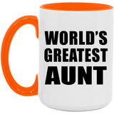 World's Greatest Aunt - 15oz Accent Mug Orange