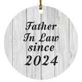 Father In Law Since 2024 - Circle Ornament F