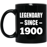 124th Birthday Legendary Since 1900 - 11oz Coffee Mug Black