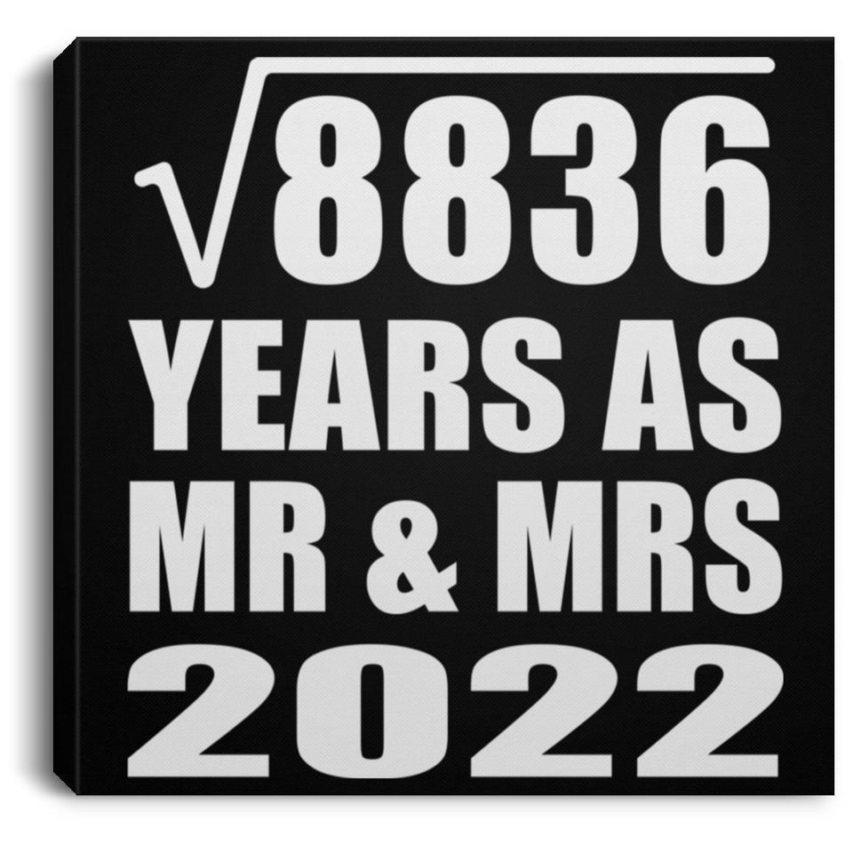 94th Anniversary Square Root of 8836 Years As Mr & Mrs 2022 - Canvas Square