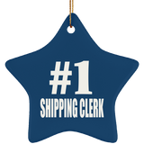 Number One #1 Shipping Clerk - Star Ornament