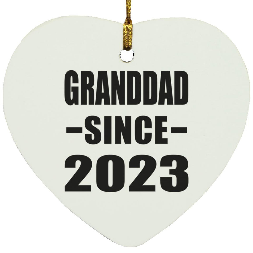 Granddad Since 2023 - Heart Ornament