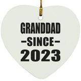 Granddad Since 2023 - Heart Ornament