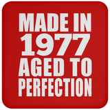 47th Birthday Made In 1977 Aged to Perfection - Drink Coaster