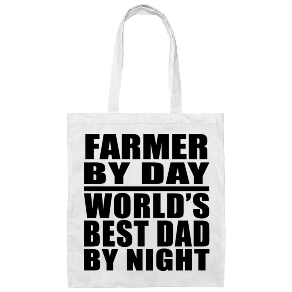 Farmer By Day World's Best Dad By Night - Tote Bag White