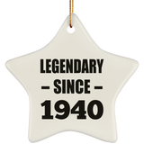 84th Birthday Legendary Since 1940 - Star Ornament