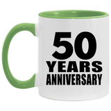 50th Anniversary 50 Years - 11oz Accent Mug Green