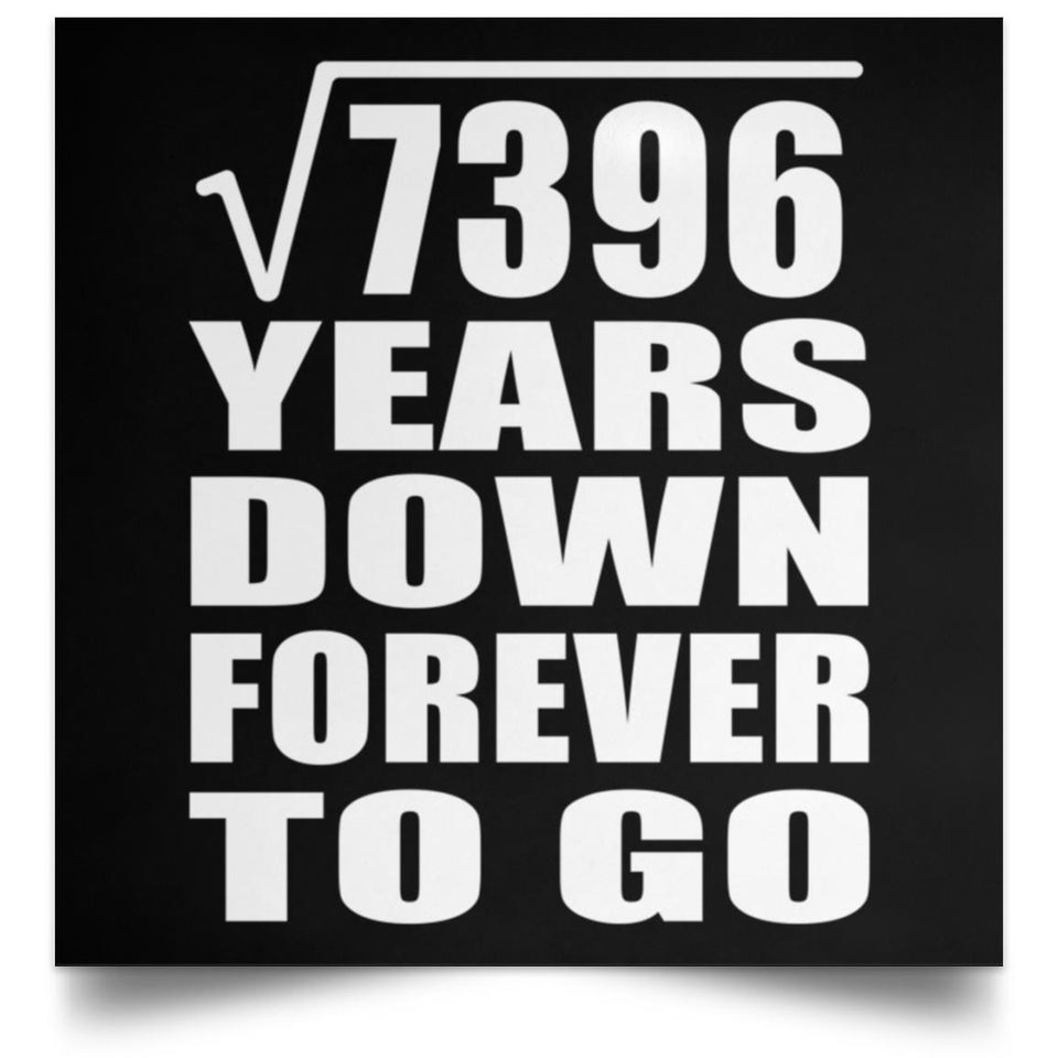 86th Anniversary Square Root of 7396 Years Down Forever To Go - Poster Square