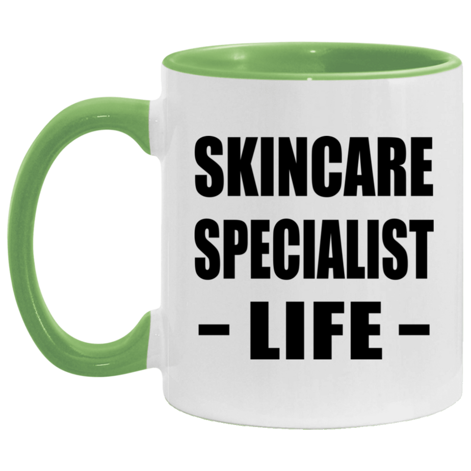 Skincare Specialist Life - 11oz Accent Mug Green