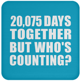 55th Anniversary 20,075 Days Together But Who's Counting - Drink Coaster