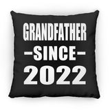 Grandfather Since 2022 - Throw Pillow Black
