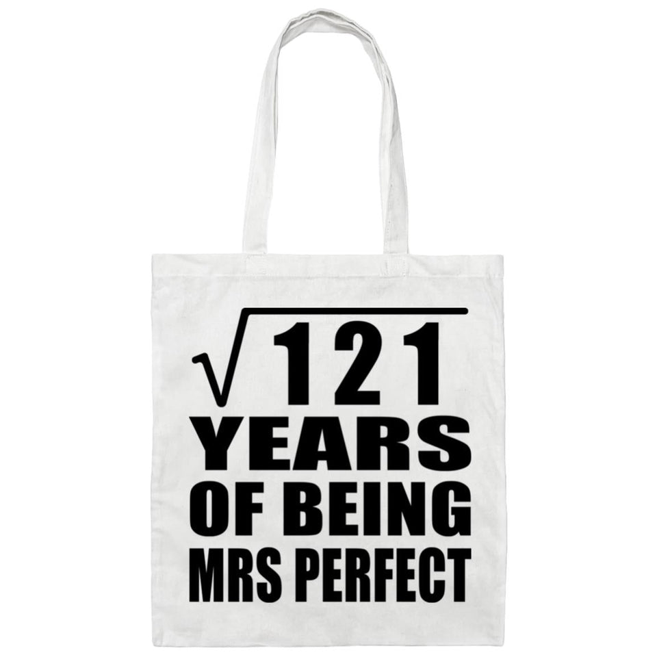 11th Anniversary Square Root of 121 Years of Mrs Perfect - Tote Bag White