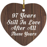 97th Anniversary 97 Years Still In Love After These Years - Heart Ornament D