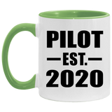Pilot Established EST. 2020 - 11oz Accent Mug Green