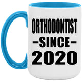 Orthodontist Since 2020 - 15oz Accent Mug Blue