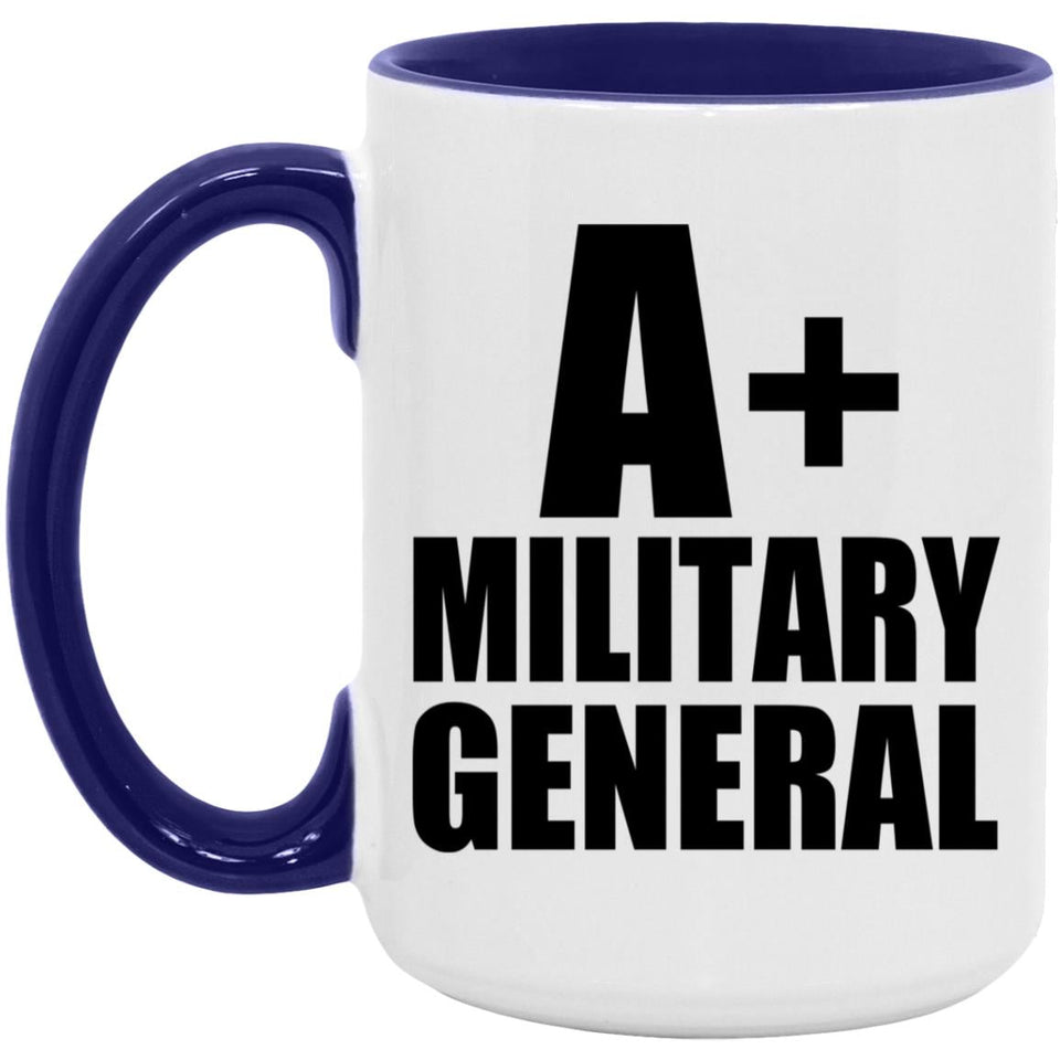 A+ Military General - 15oz Accent Mug Purple