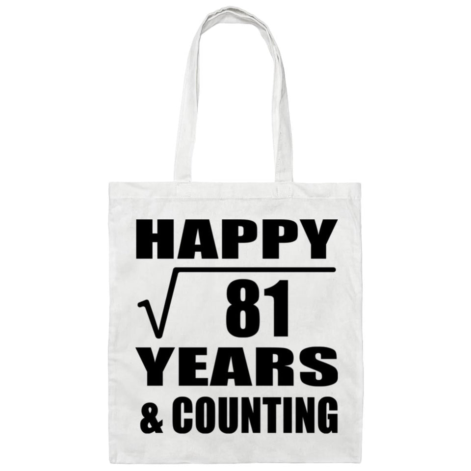 Happy 9th Anniversary Square Root of 81 Years & Counting - Tote Bag White