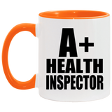 A+ Health Inspector - 11oz Accent Mug Orange
