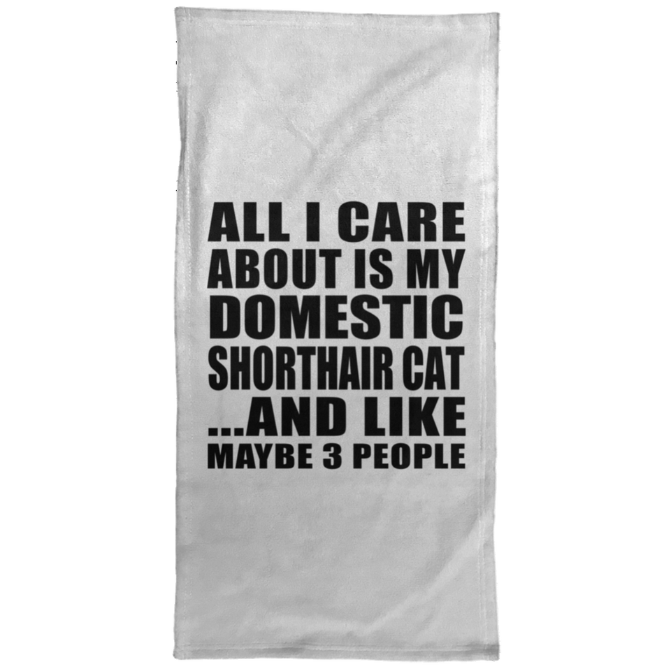 All I Care About Is My Domestic Shorthair Cat - Hand Towel
