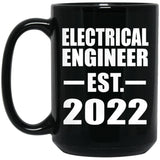Electrical Engineer Established EST. 2022 - 15oz Coffee Mug Black
