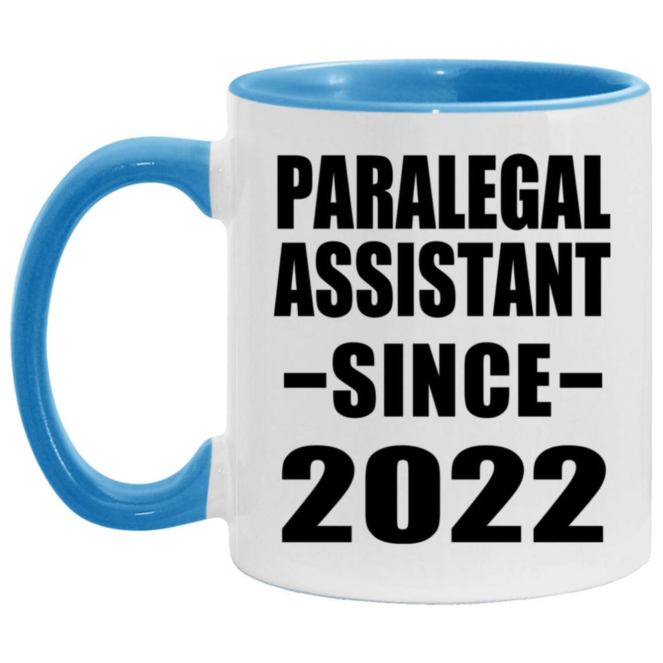 Paralegal Assistant Since 2022 - 11oz Accent Mug Blue