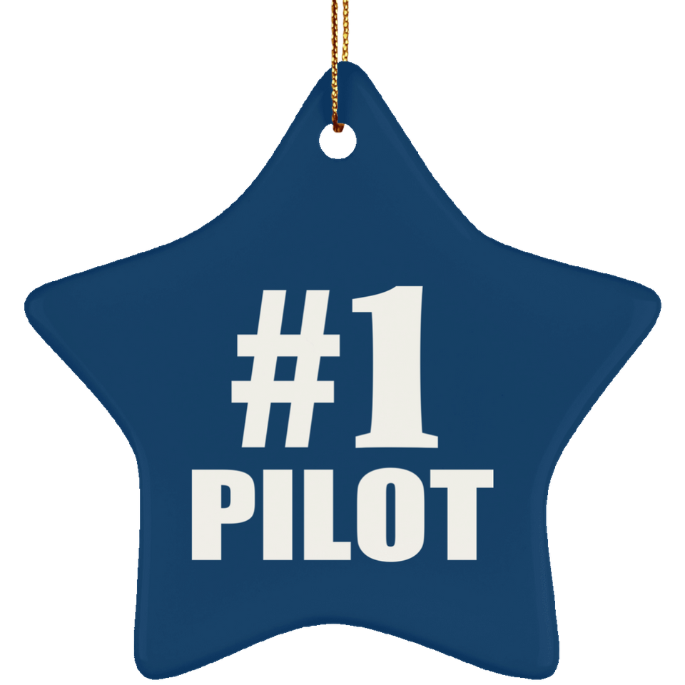 Number One #1 Pilot - Star Ornament