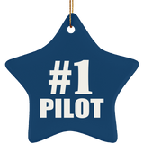 Number One #1 Pilot - Star Ornament