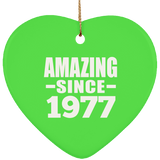 47th Birthday Amazing Since 1977 - Heart Ornament