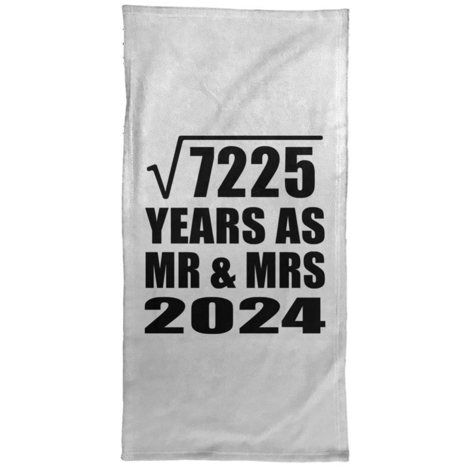 85th Anniversary Square Root of 7225 Years As Mr & Mrs 2024 - Hand Towel