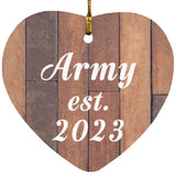 Army Established Est. 2023 - Heart Ornament E