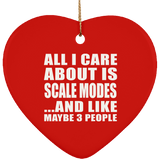 All I Care About Is Scale Modes - Heart Ornament