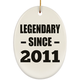 13th Birthday Legendary Since 2011 - Oval Ornament