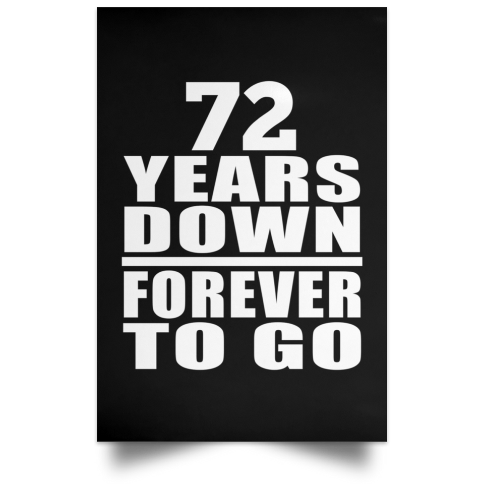 72nd Anniversary 72 Years Down Forever to Go - Poster Portrait