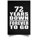 72nd Anniversary 72 Years Down Forever to Go - Poster Portrait