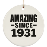 93rd Birthday Amazing Since 1931 - Circle Ornament